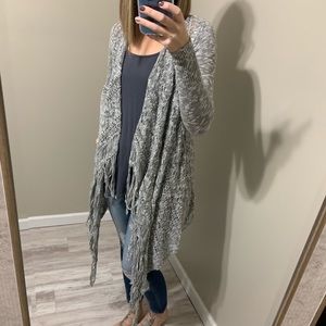 Grey Fringe Cardigan